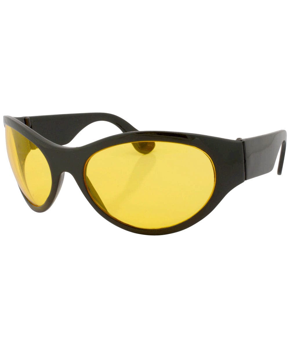 obtain black yellow sunglasses