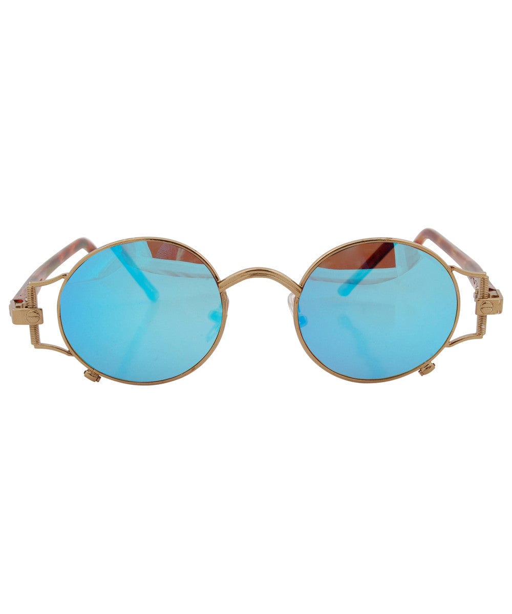 opioid brass blue sunglasses