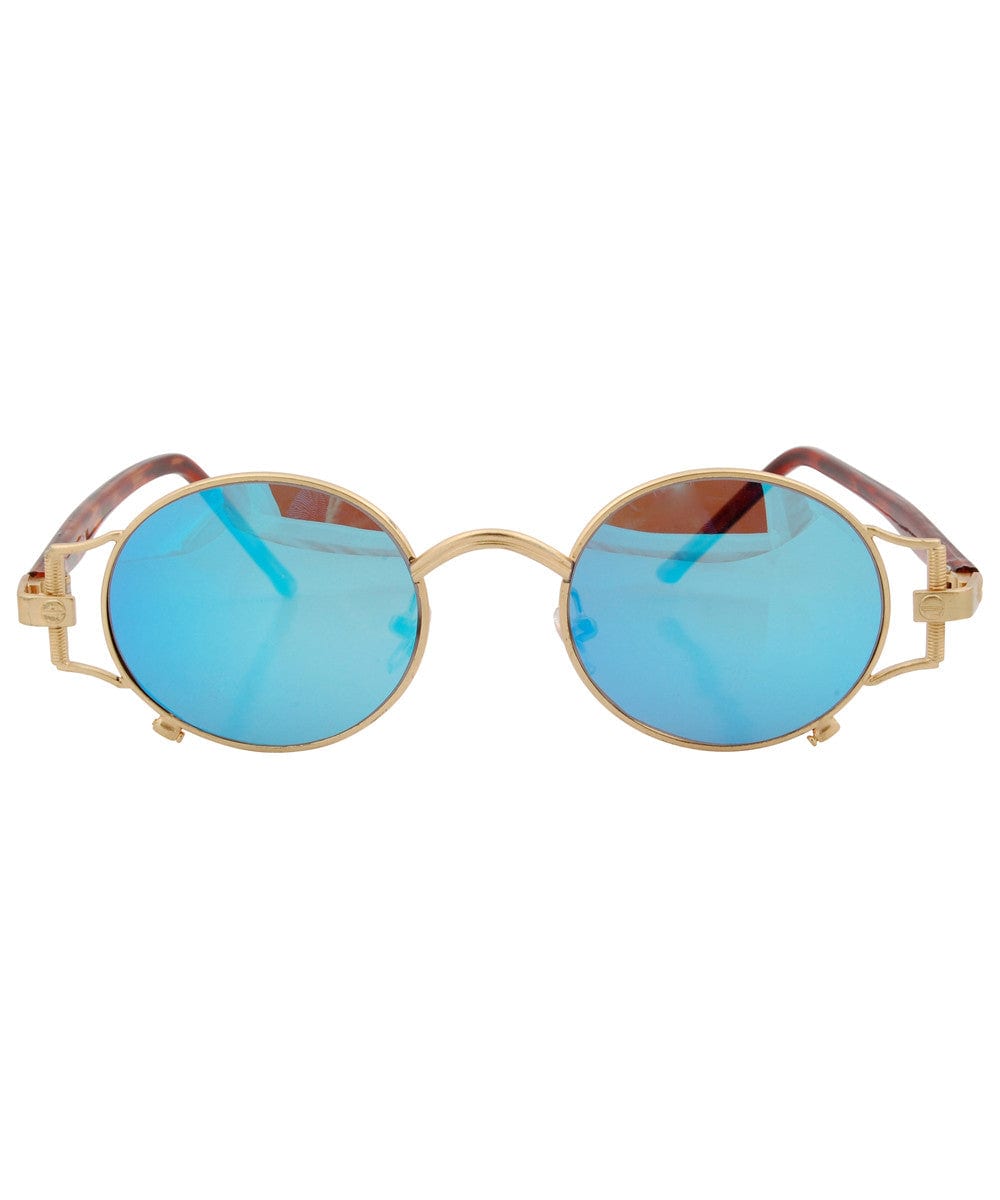 opioid gold blue sunglasses