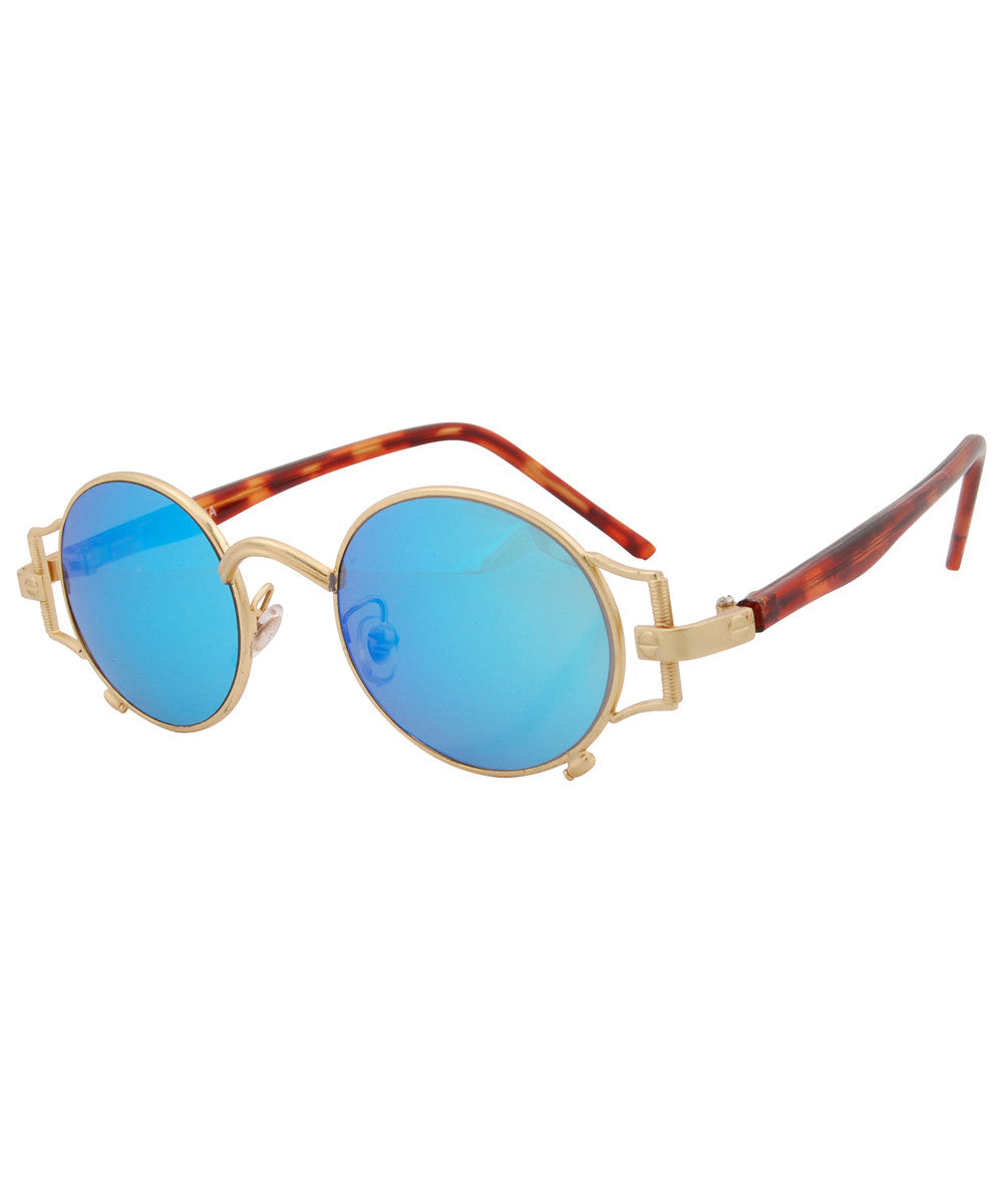 opioid gold blue sunglasses