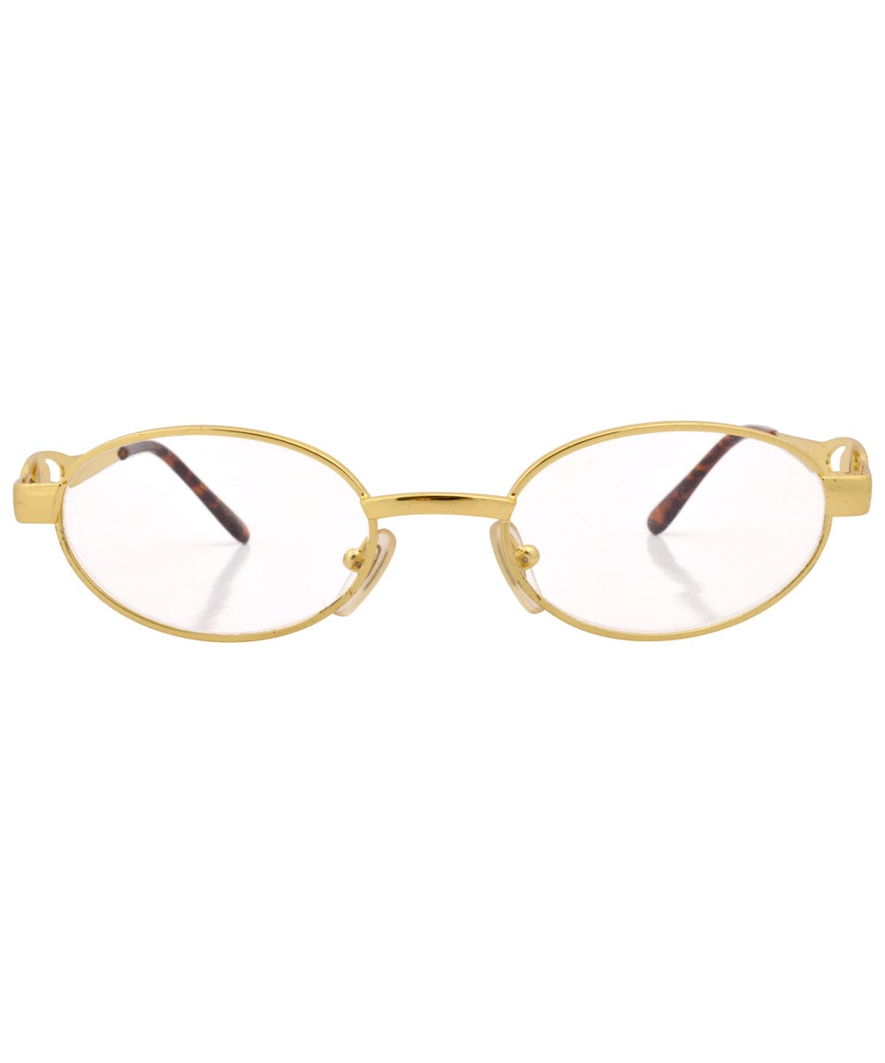 overt gold clear sunglasses
