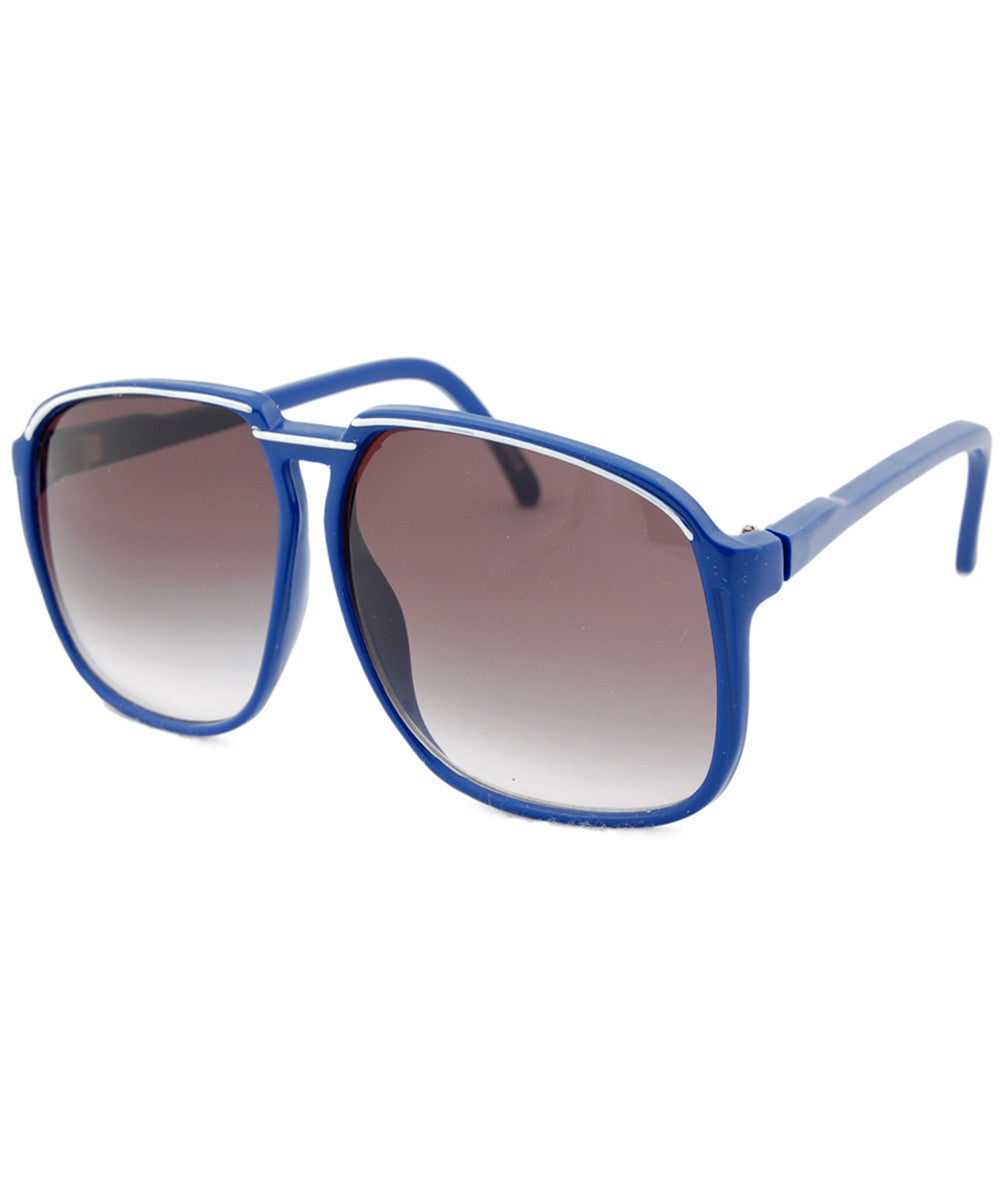 p fam blue white sunglasses