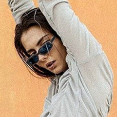 PAR-TEASE Blue Square Sunglasses-Giant Vintage Eyewear
