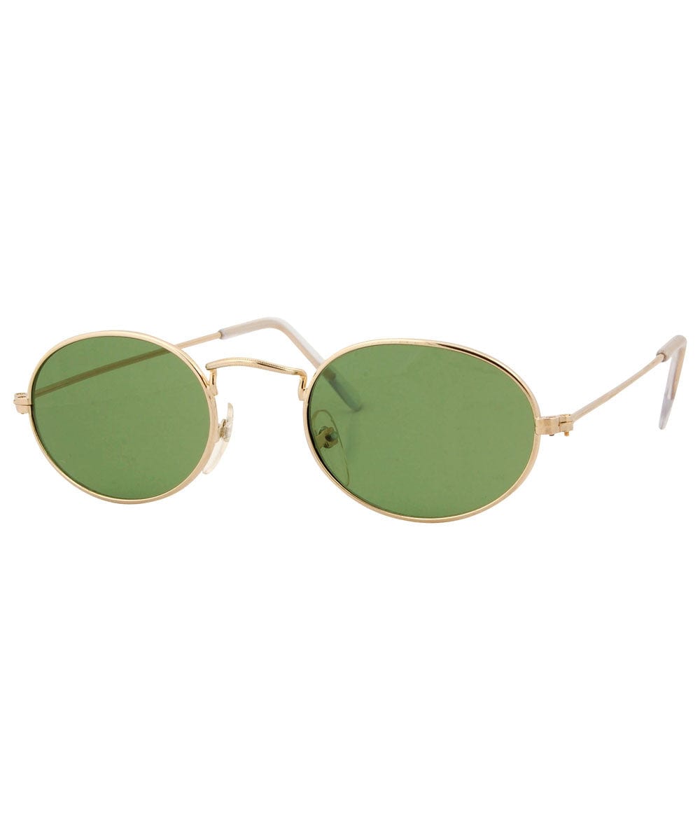 payola green gold sunglasses