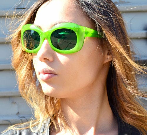 peaches green sunglasses