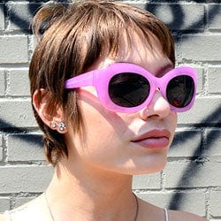 peaches pink sunglasses