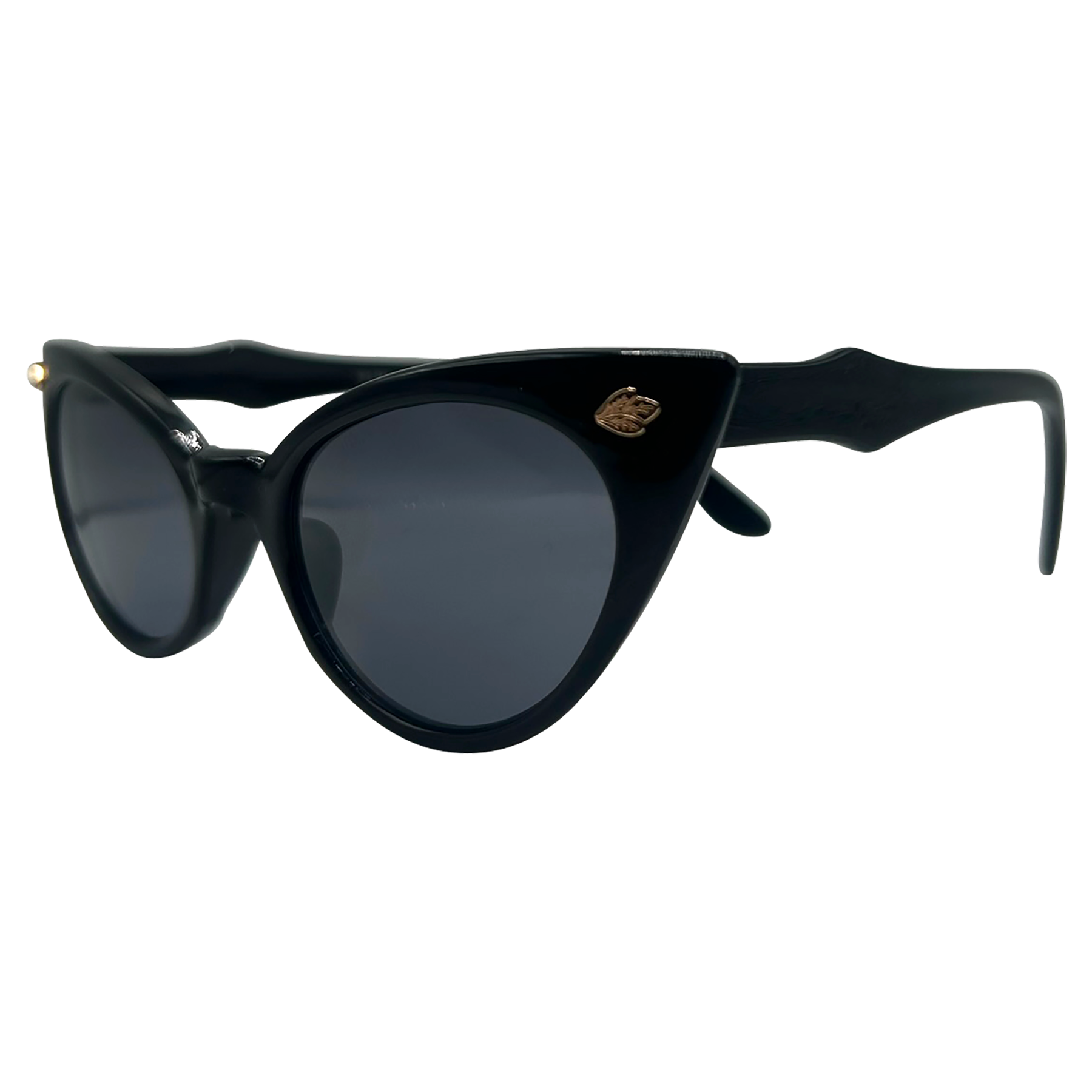 PEPS Gloss Black Cat-Eye Sunglasses