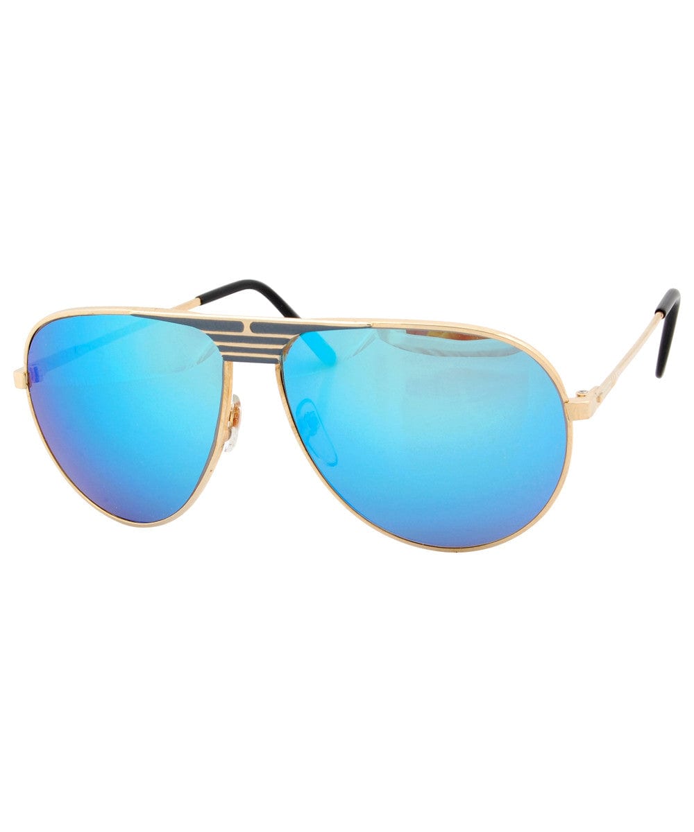 pony gray blue mirror sunglasses