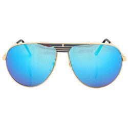 pony gray blue mirror sunglasses