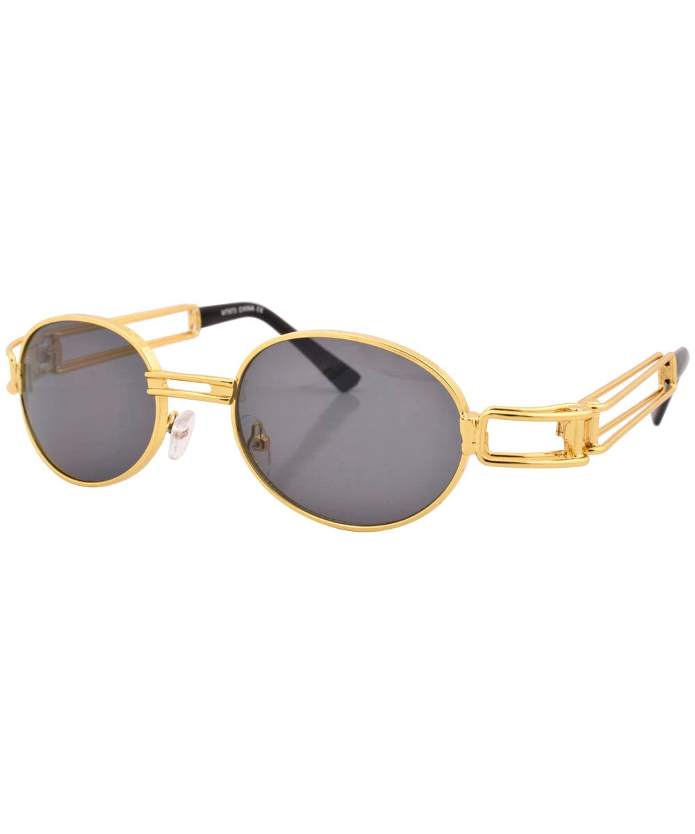 poppers gold smoke sunglasses
