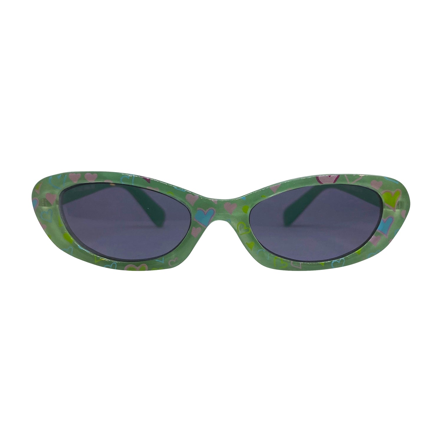 Kids ⭐️ CUTIE Green Hearts Cat-Eye-Giant Vintage Eyewear