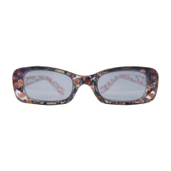 Kids ⭐️ POSIES Silver Purple Flower/Super Dark Square-Giant Vintage Eyewear