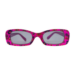 Kids ⭐️ POSIES Magenta Purple Flower/Super Dark Square-Giant Vintage Eyewear