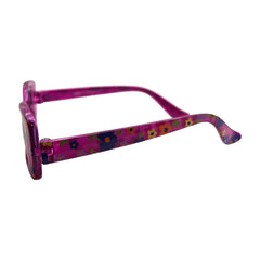 Kids ⭐️ POSIES Magenta Purple Flower/Super Dark Square-Giant Vintage Eyewear
