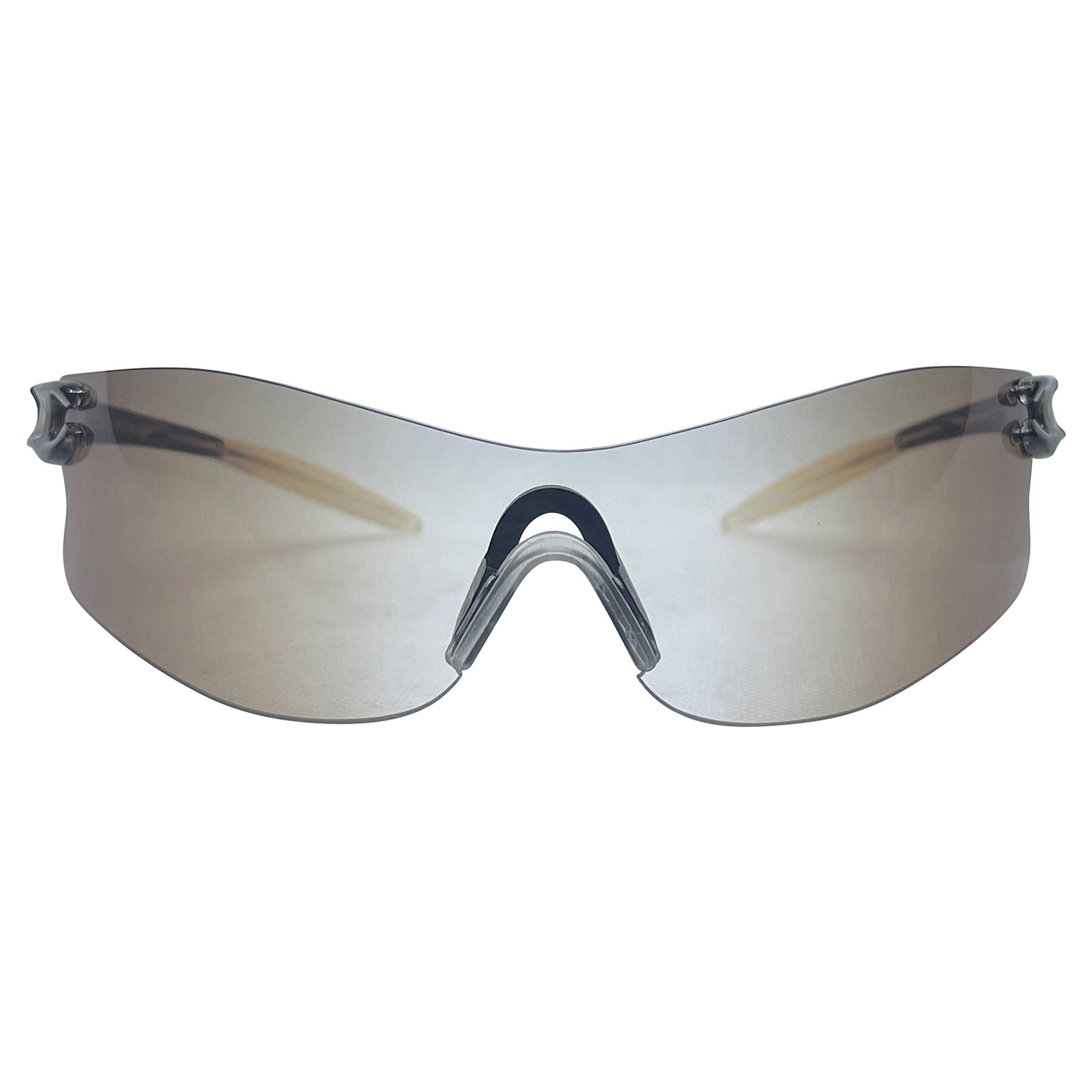 PUMA Brown Sporty Shield Sunglasses