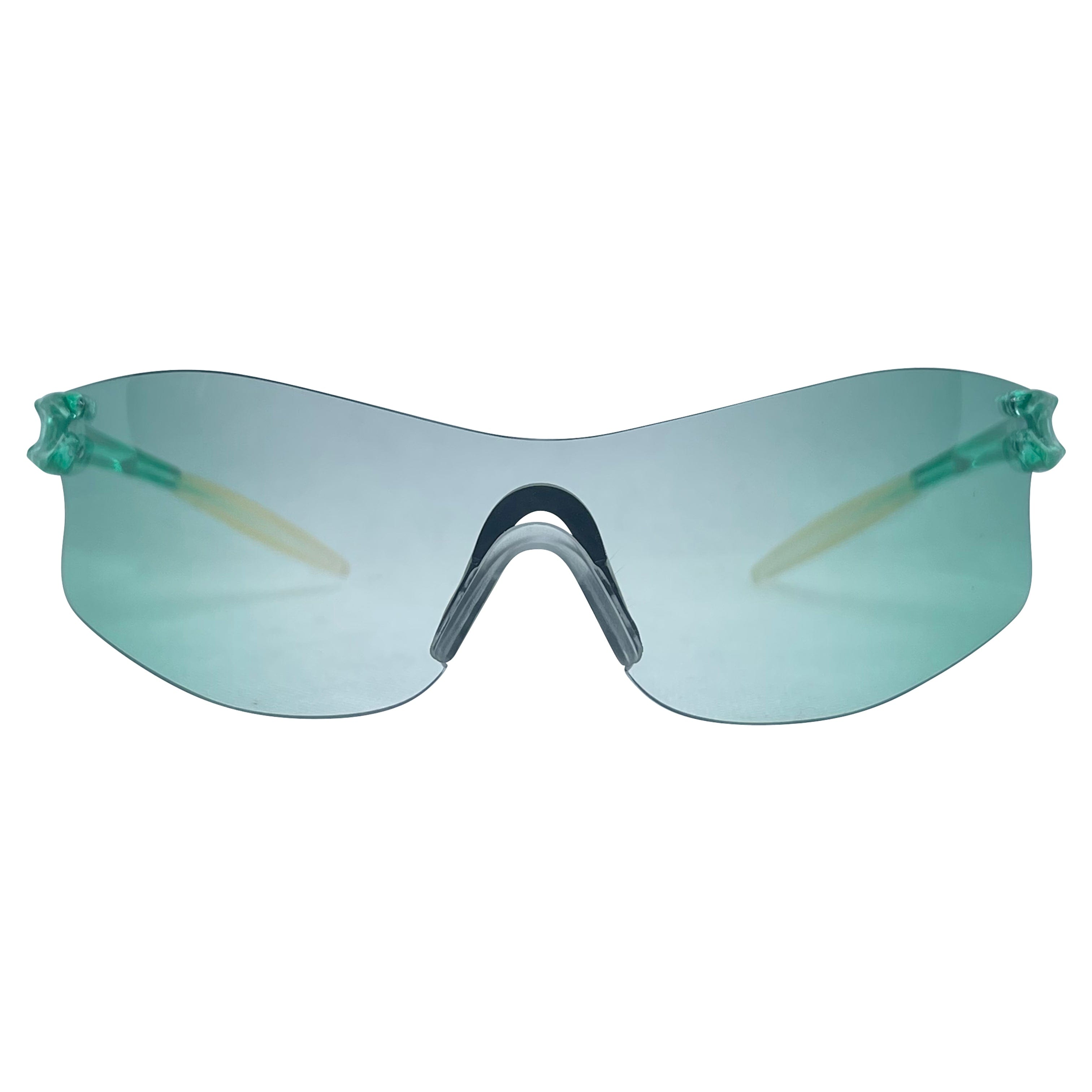 PUMA Green Sporty Shield Sunglasses