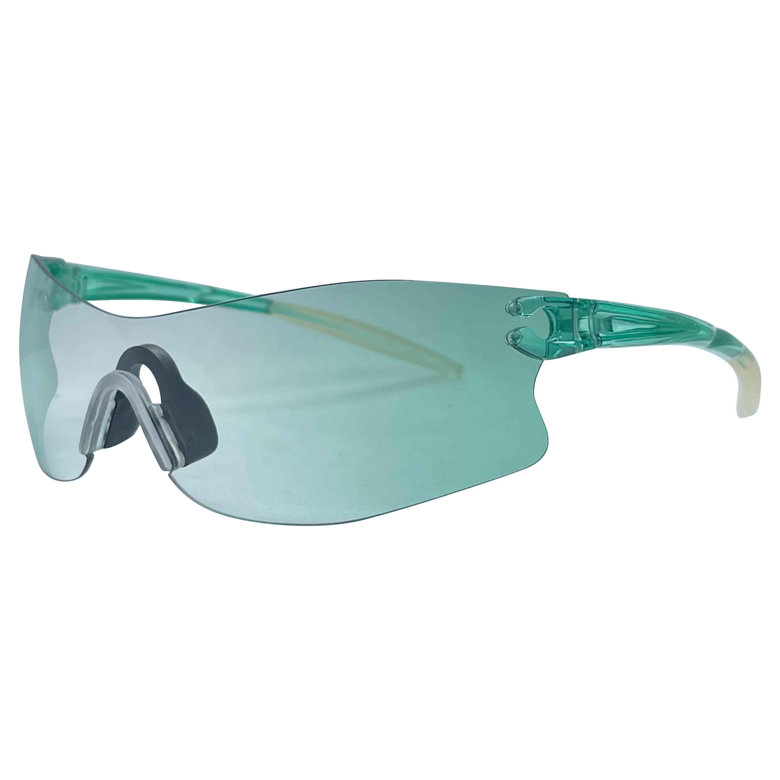 PUMA Green Sporty Shield Sunglasses