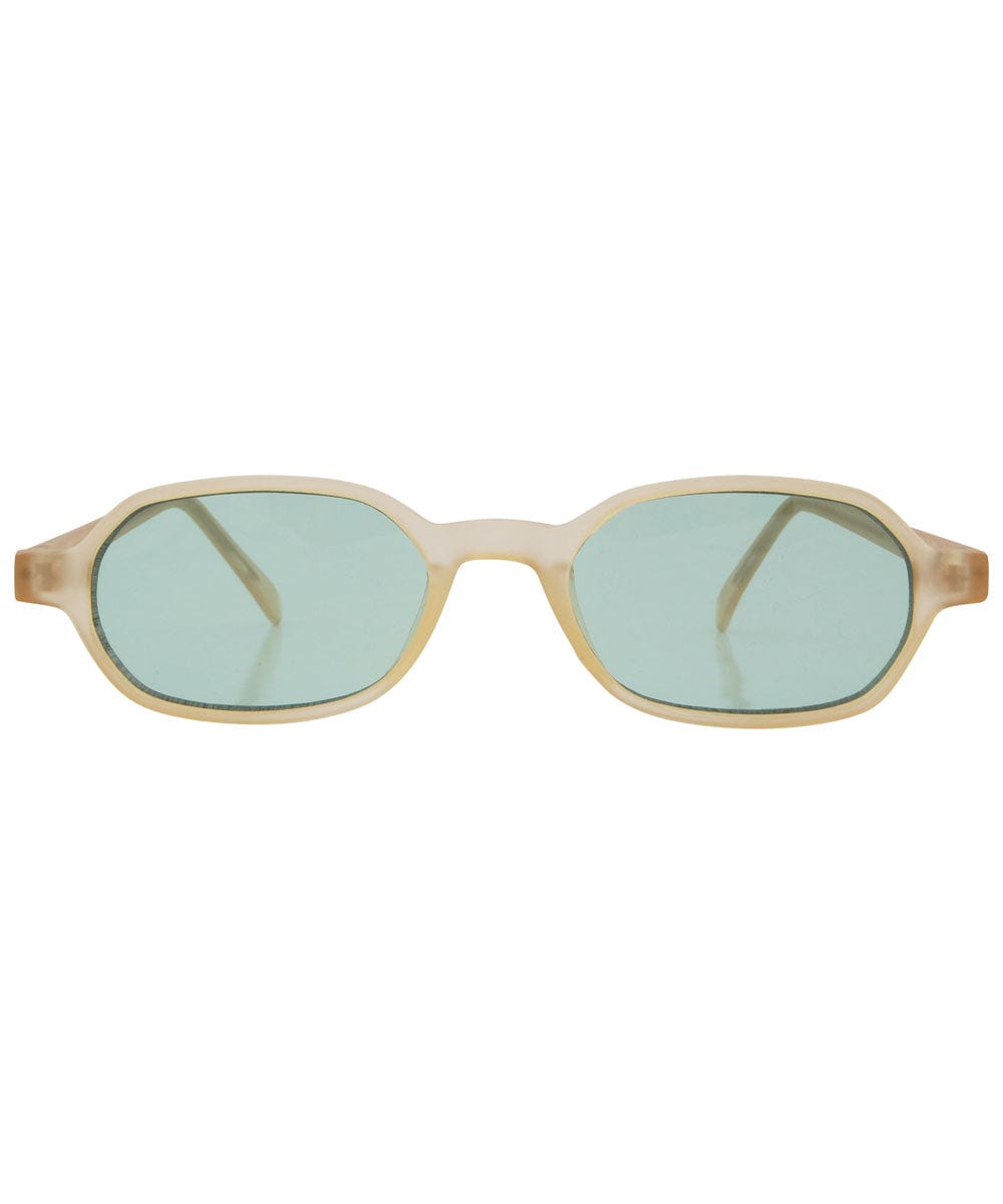 punchy champagne green sunglasses
