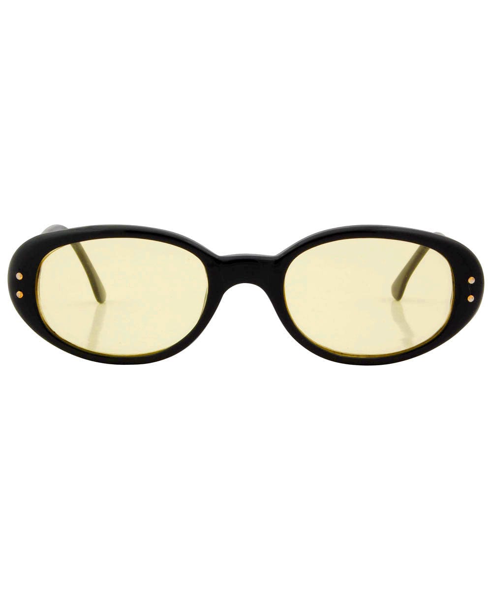 quiche black yellow sunglasses