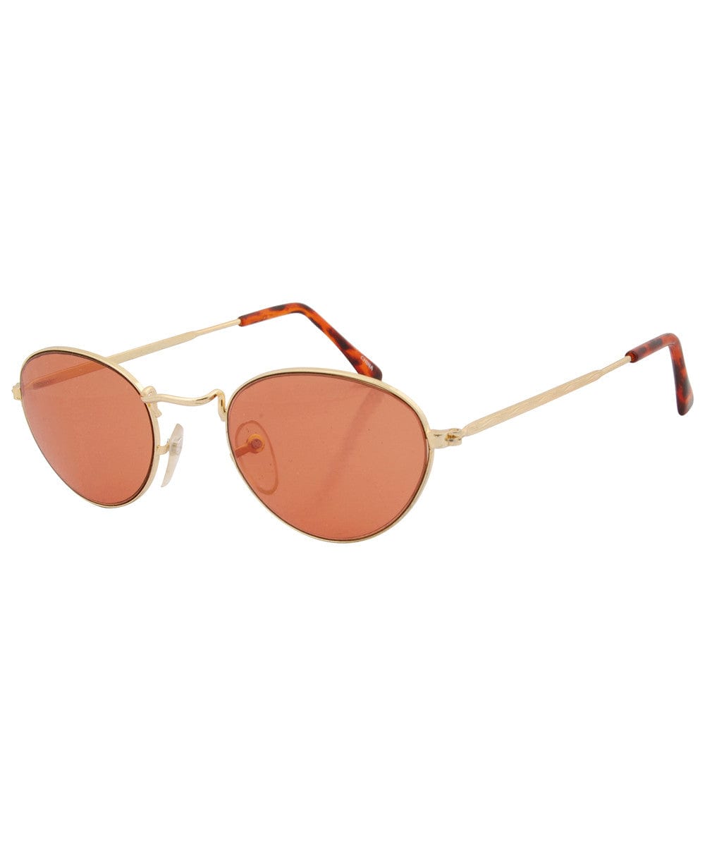 quiggly gold sunglasses