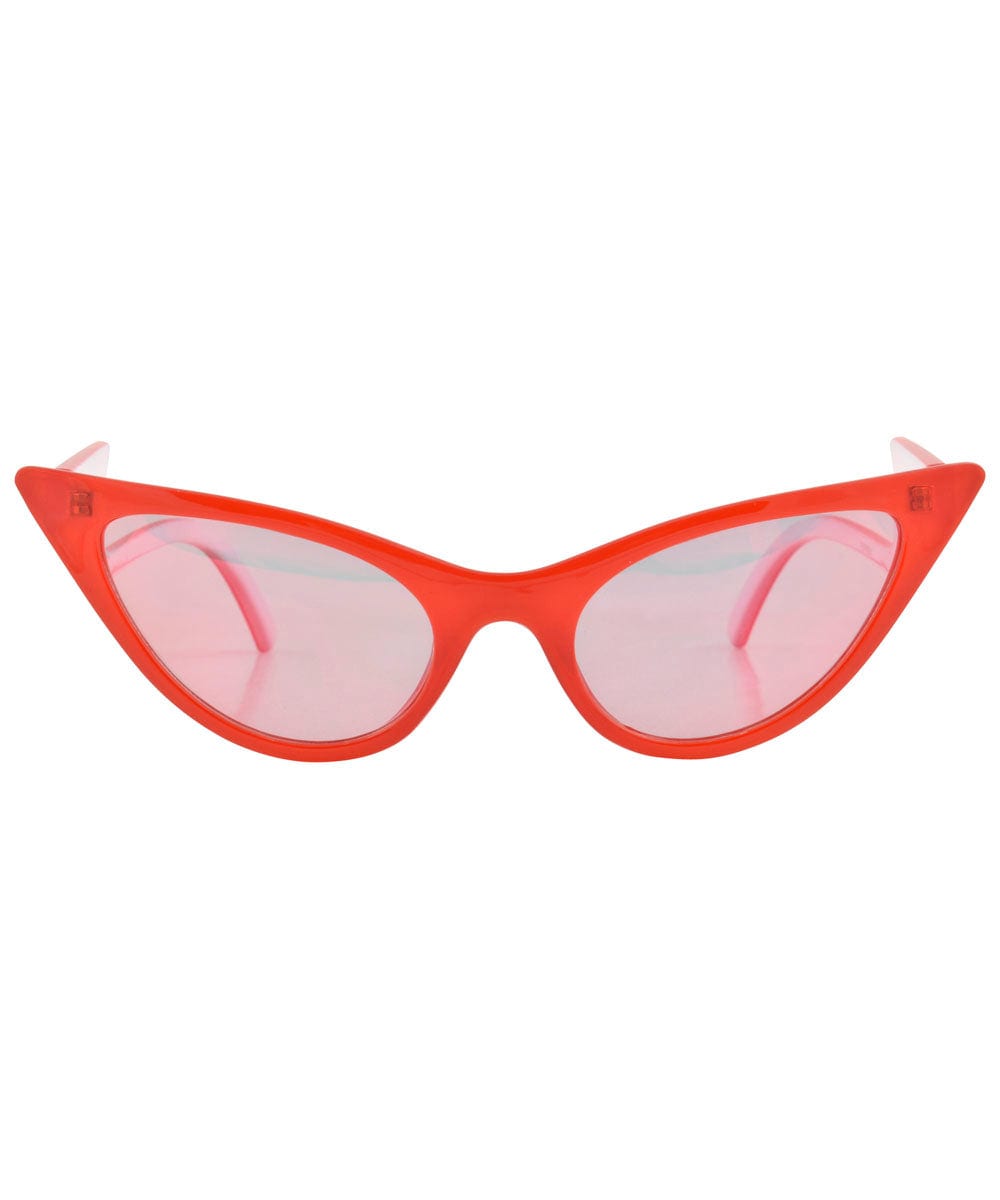 QUIZZY Red Extreme Cat-Eye Sunglasses