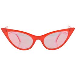 QUIZZY Red Extreme Cat-Eye Sunglasses