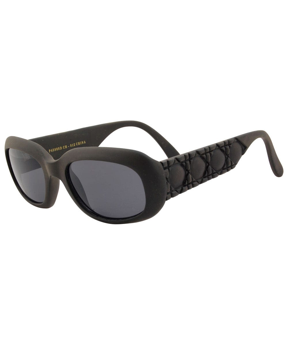 rave up matte black sunglasses