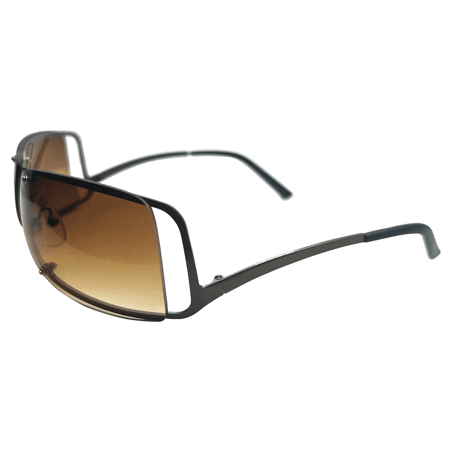 RIDER Amber/Gunmetal Sunglasses-Giant Vintage Eyewear