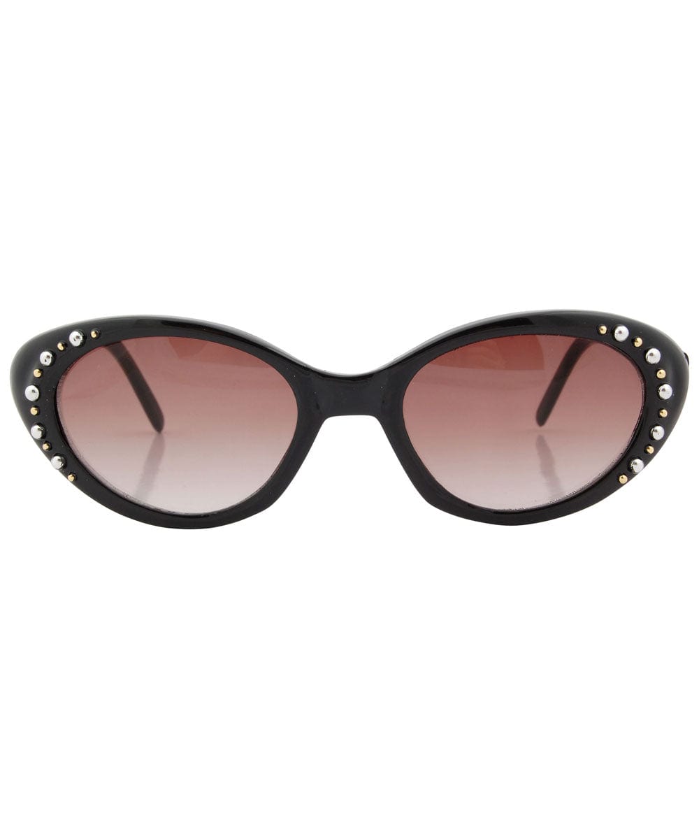 Shop RIVIERA black vintage cat-eye sunglasses for women | Giant Vintage ...