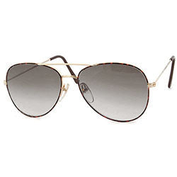 SHALLOT Gold Aviator Sunglasses-Giant Vintage Eyewear