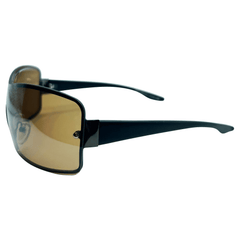 Kids ⭐️ SHIMMER Brown Y2K Shield-Giant Vintage Eyewear