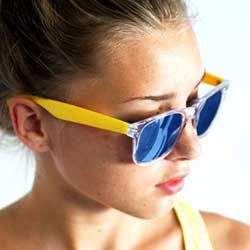 the shore yellow sunglasses