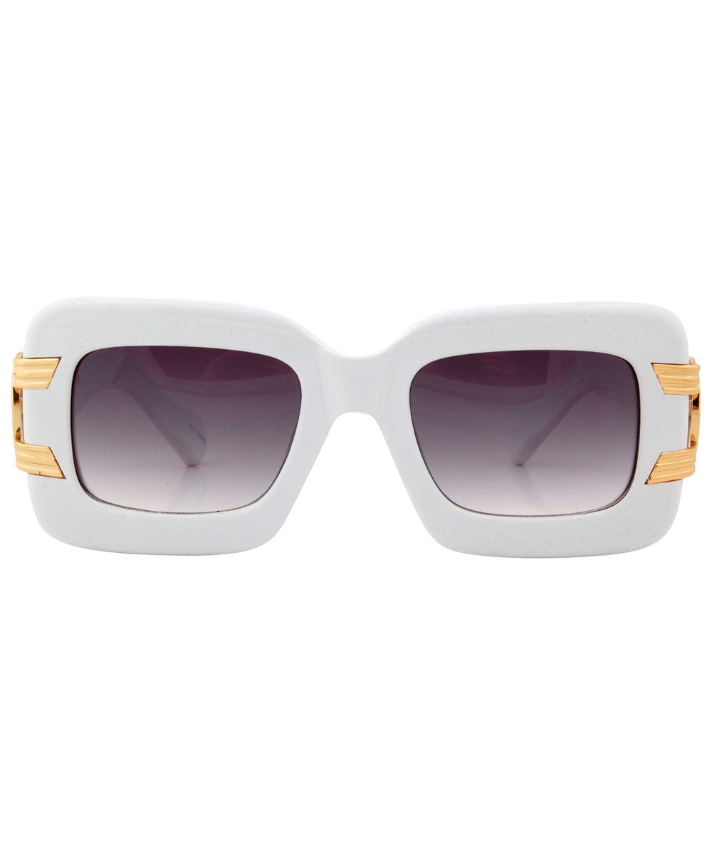 smash white gold sunglasses