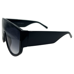 SMOKED OUT Black/Smoke Shield Sunglasses-Giant Vintage Eyewear