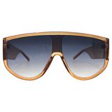 SMOKED OUT Brown Jelly/Smoke Shield Sunglasses-Giant Vintage Eyewear
