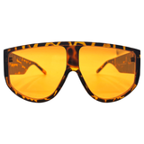 SMOKED OUT Calico/Orange Shield Sunglasses-Giant Vintage Eyewear