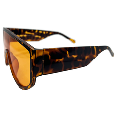 SMOKED OUT Calico/Orange Shield Sunglasses-Giant Vintage Eyewear
