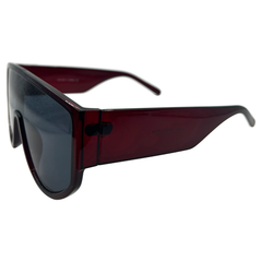 SMOKED OUT Wine/Super Dark Shield Sunglasses-Giant Vintage Eyewear