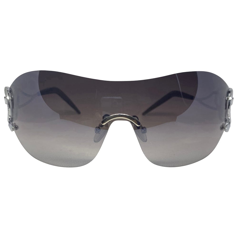 SNAKEY SNAKE Smoke Rimless Shield Sunglasses