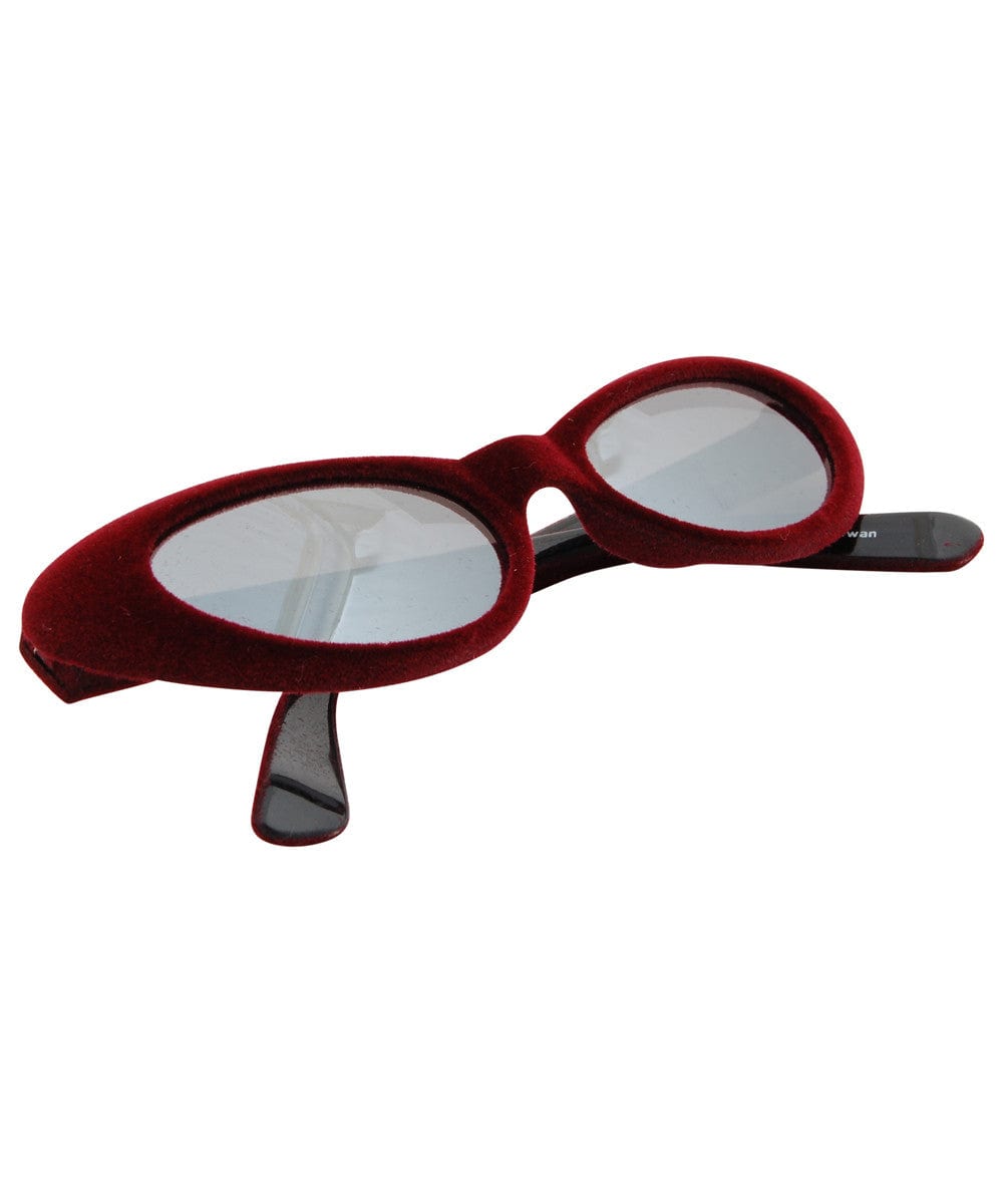 snuggly crimson mirror sunglasses
