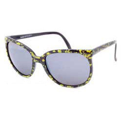 splotch black yellow sunglasses