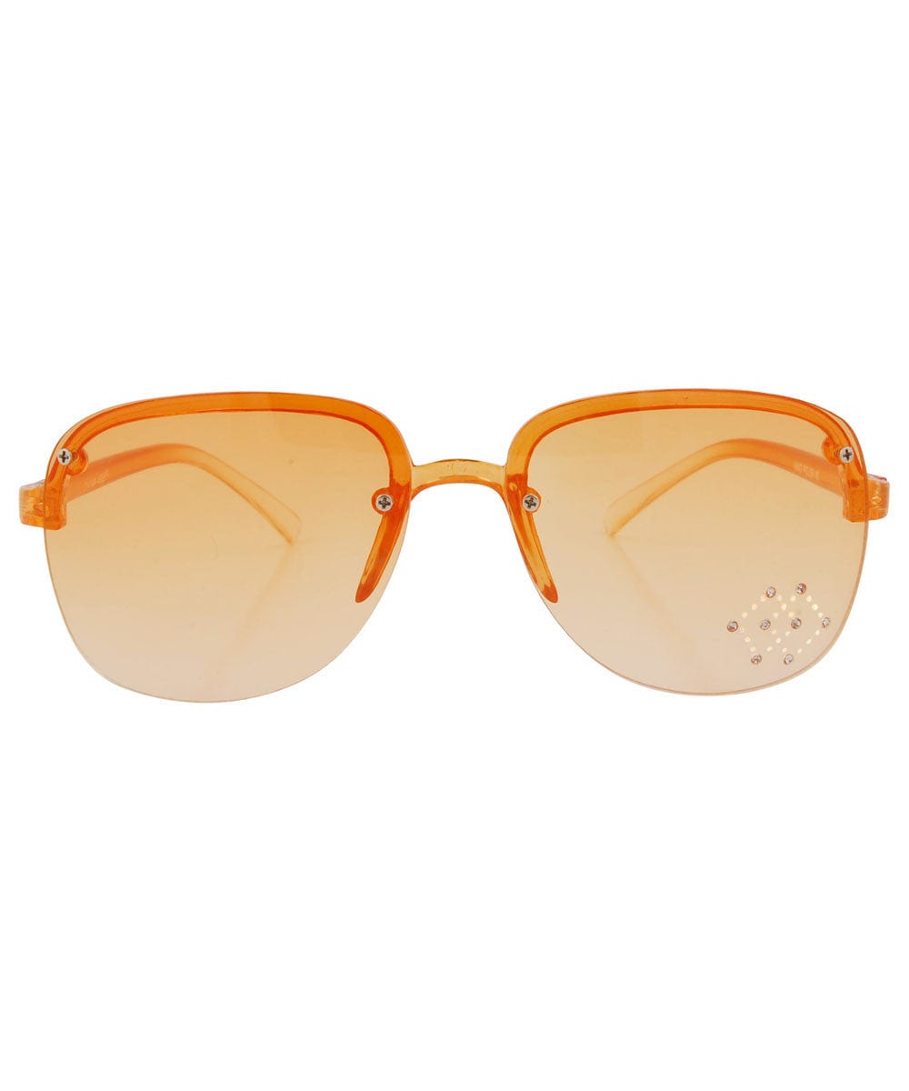 springy orange diamonds sunglasses