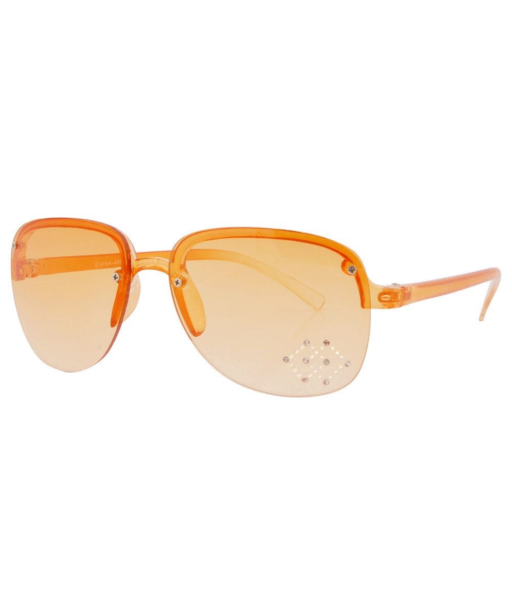 springy orange diamonds sunglasses