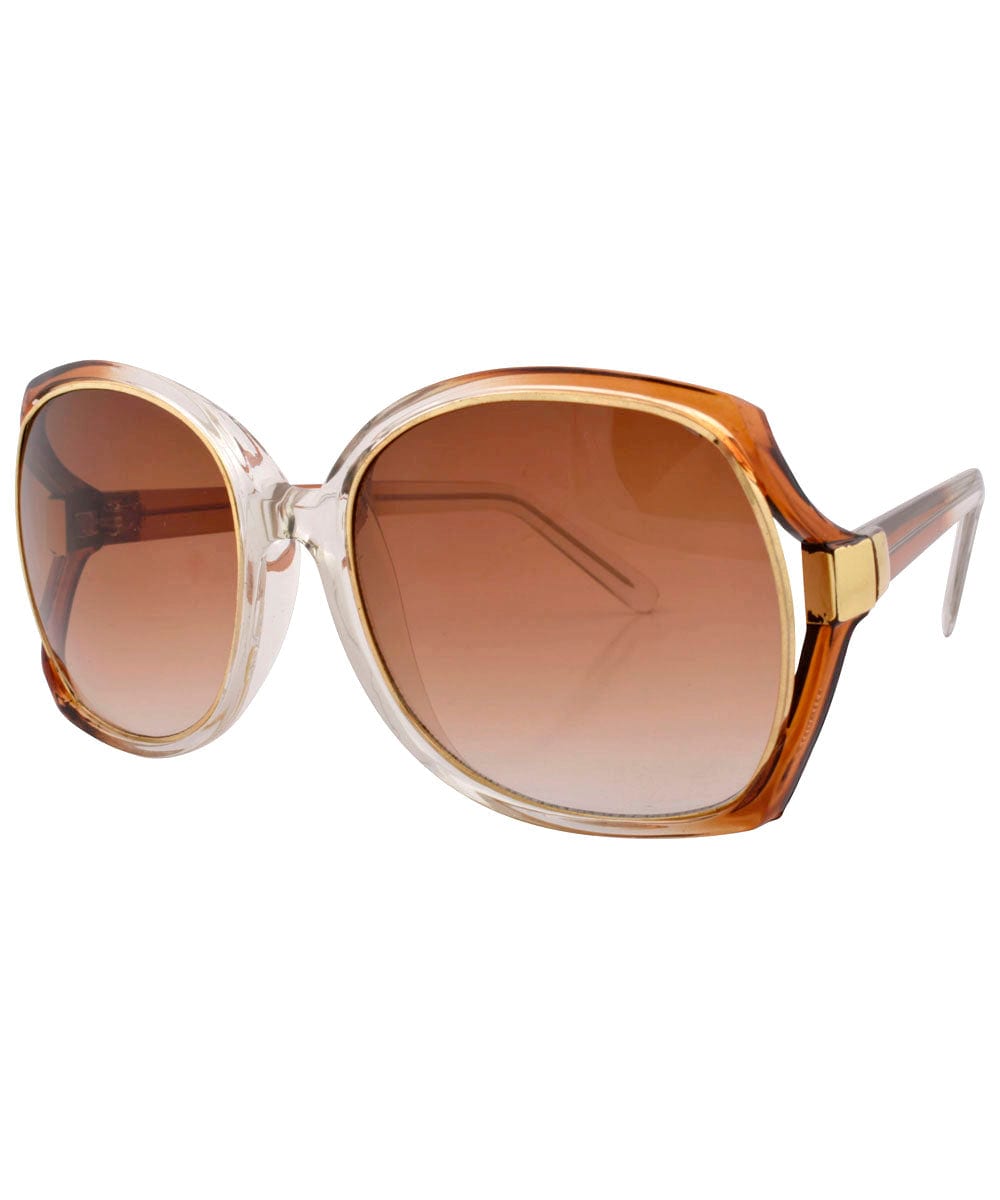 spun crystal brown sunglasses