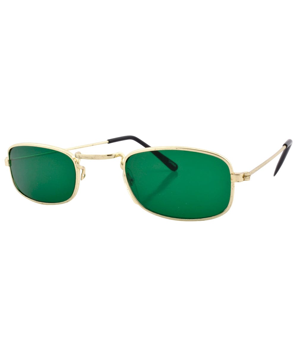 steady green gold sunglasses