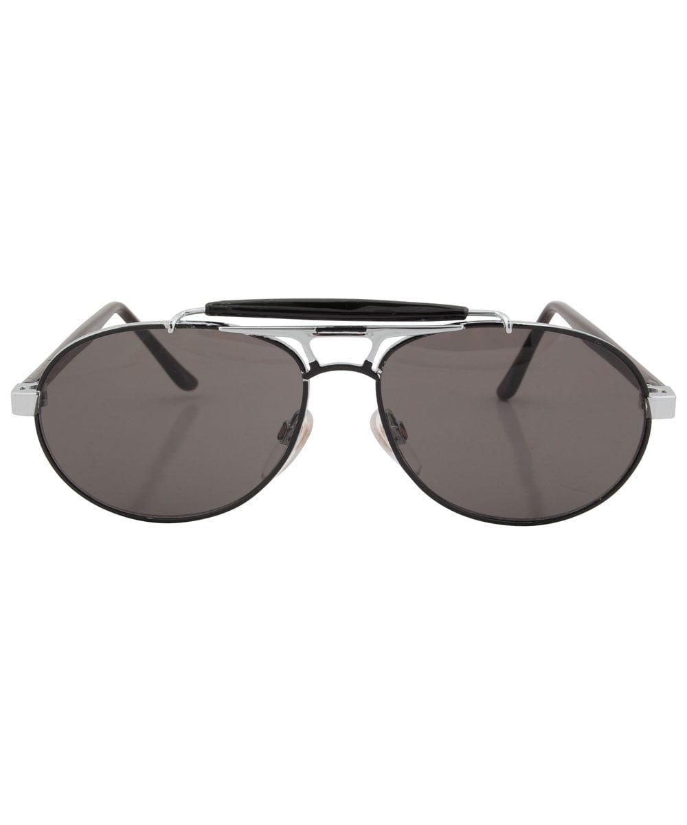 submerge black silver sunglasses
