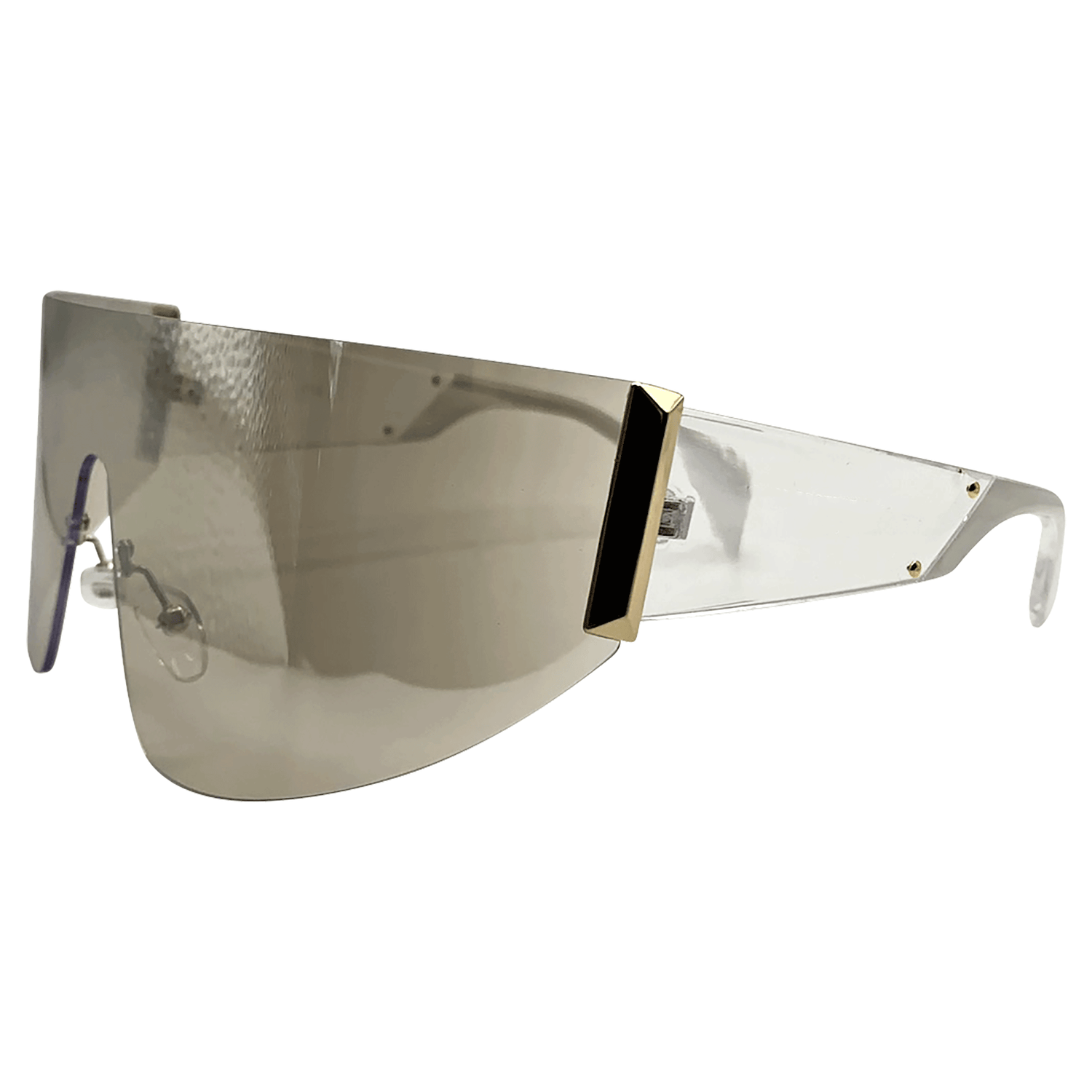 SUGA Shield SunglassesWhite / Flash-Giant Vintage Eyewear