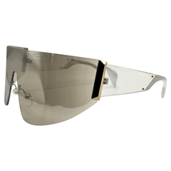 SUGA Shield SunglassesWhite / Flash-Giant Vintage Eyewear