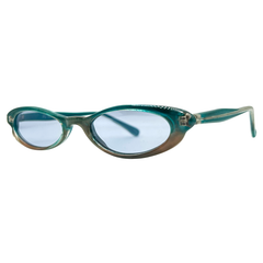 TALLY Aqua Cat-Eye Sunglasses-Giant Vintage Eyewear