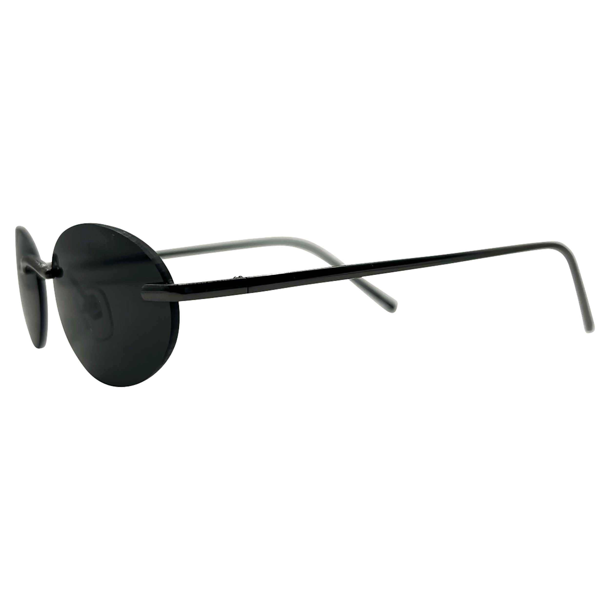 TASSIO Rimless Oval Sunglasses